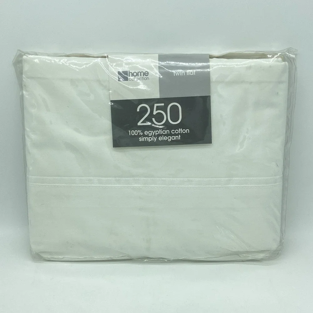 JCPenney The‎ Home Collection 100% Egyptian Cotton Twin Flat Sheet NEW Vintage